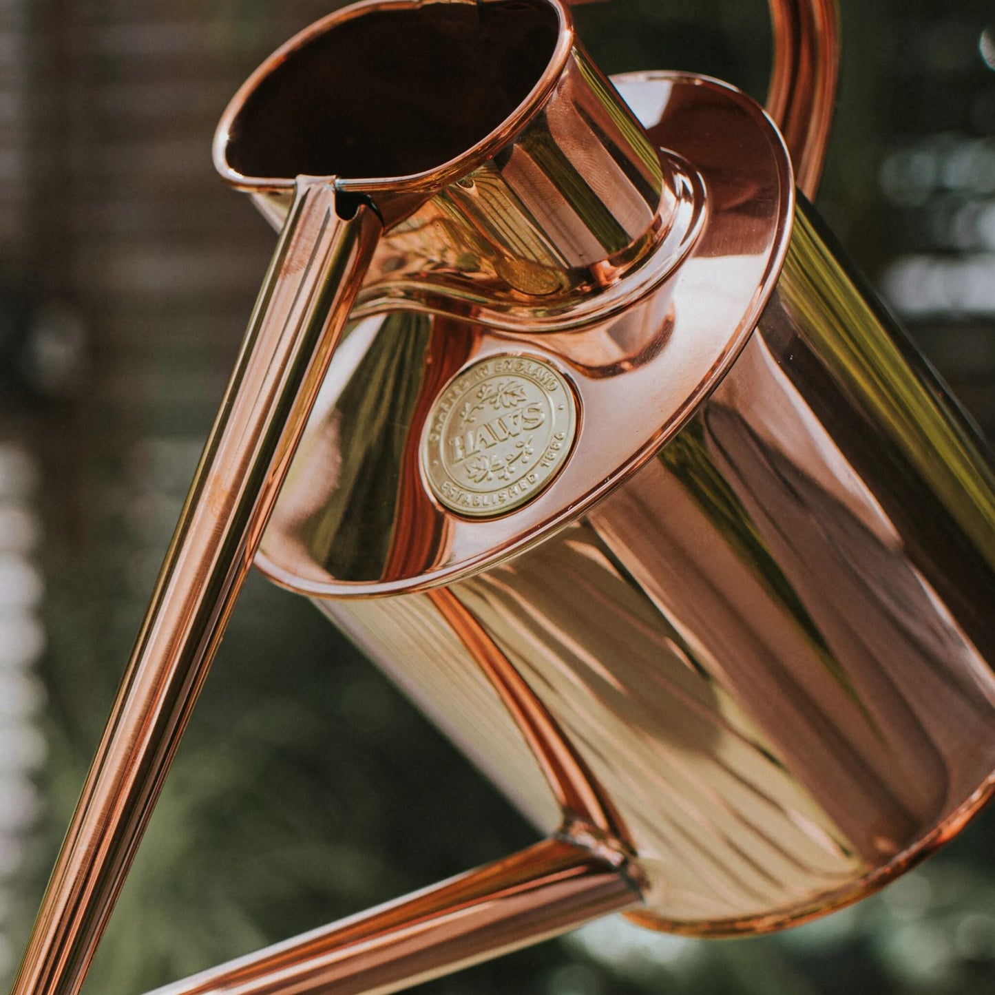 Copper Rowley Ripple Watering Can with Haws Medallion