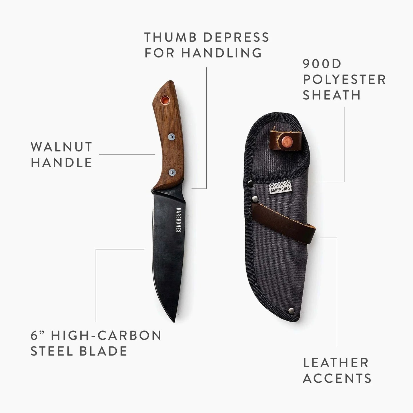 Barebones No.6 Field Knife Features