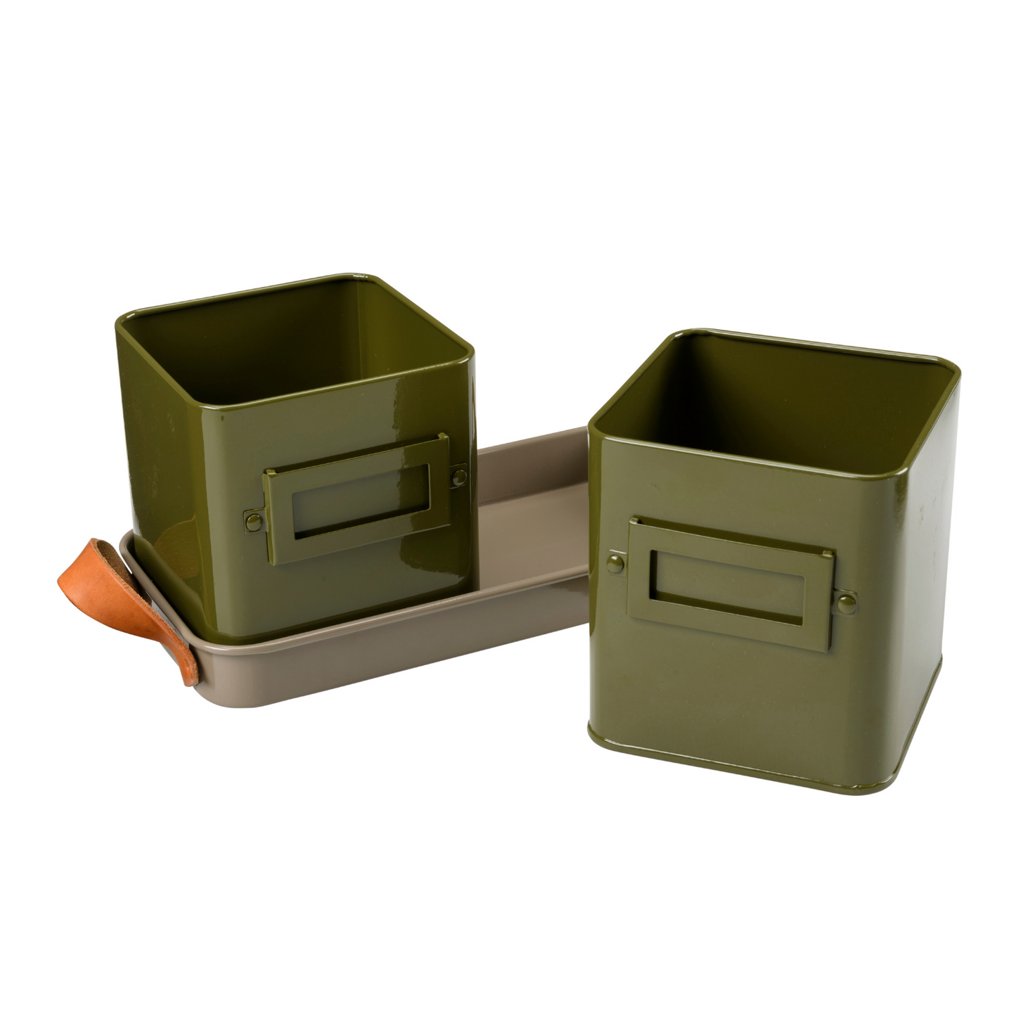 Burgon & Ball Herb Pots, Olive Removed from Tray
