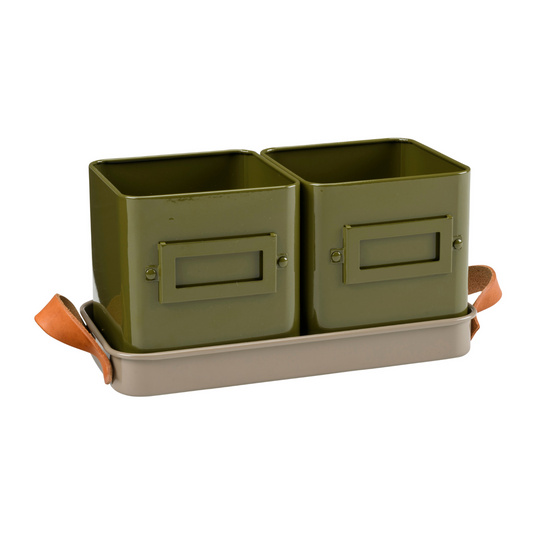 Burgon & Ball Herb Pots, Olive