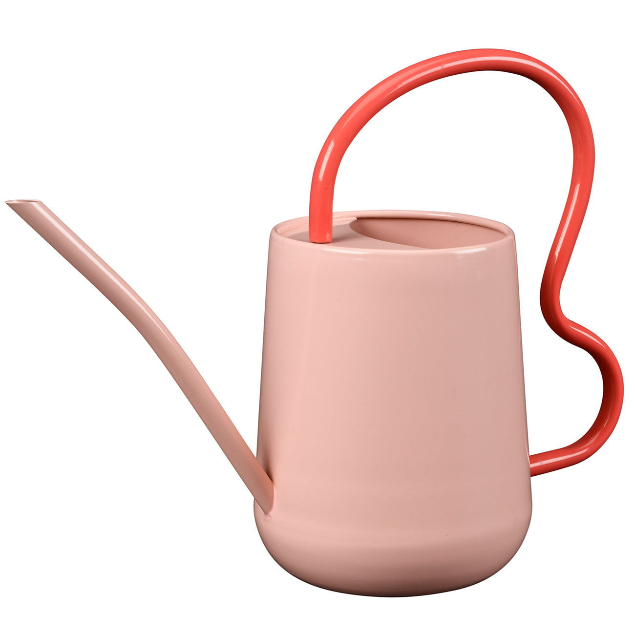 Burgon & Ball Scalloped Indoor Watering Can with slender pink spout.