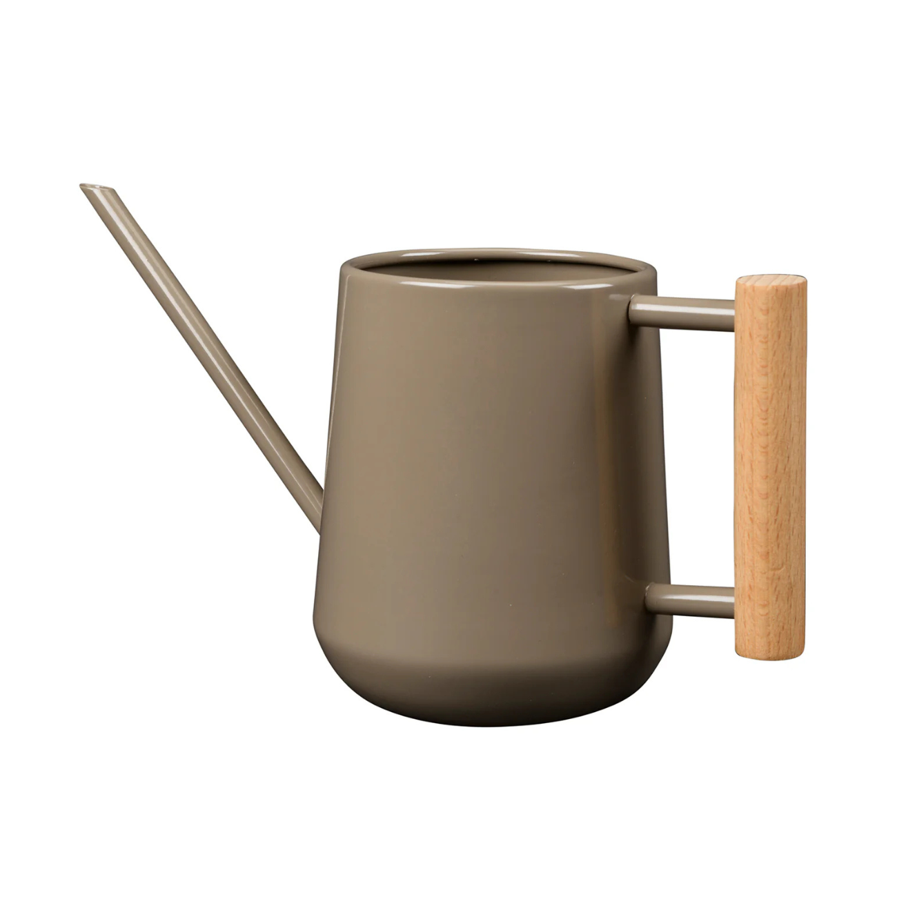Burgon & Ball Metal Indoor Watering Can with Wooden Handle, Truffle