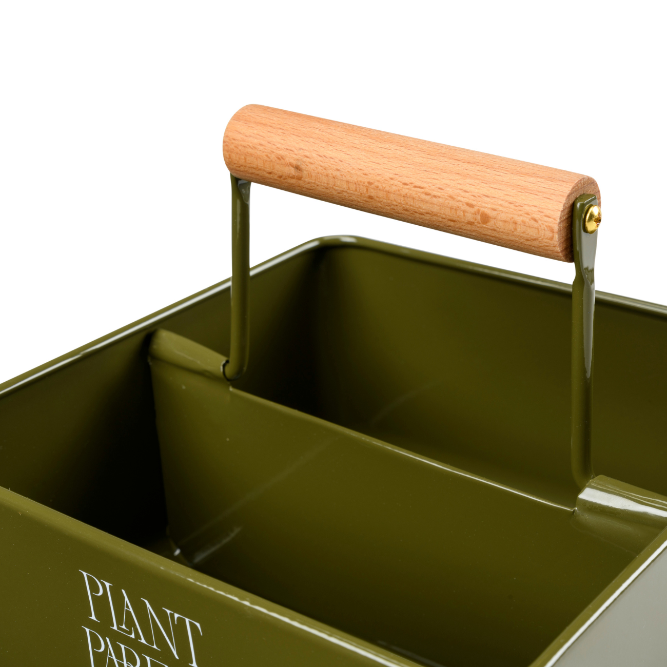 Burgon & Ball Collector Plant Parent Caddy, Olive - Wooden Handle