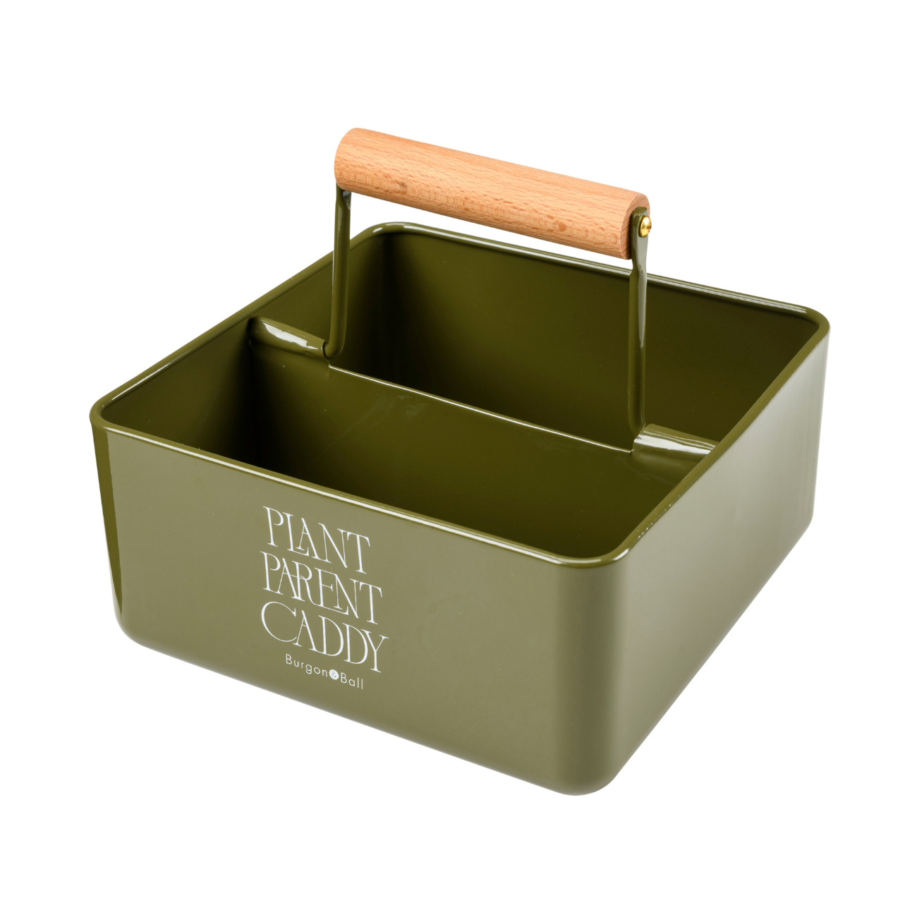 Burgon & Ball Collector Plant Parent Caddy, Olive - Angle
