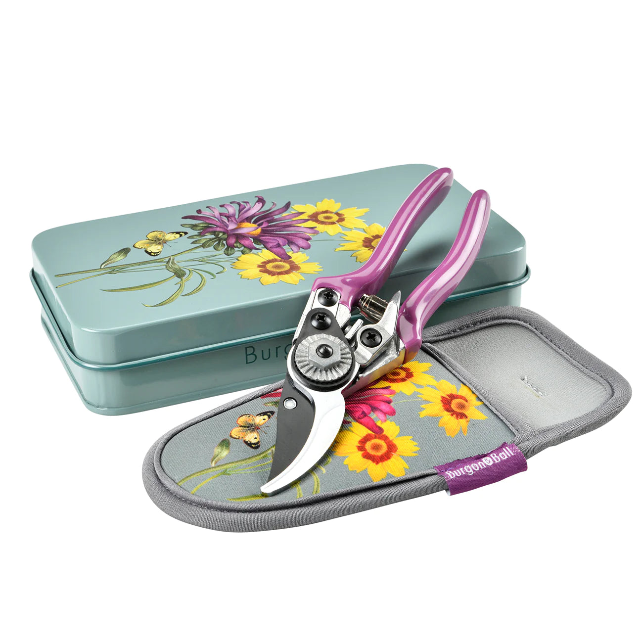 Burgon & Ball RHS 'Asteraceae' Pruner & Holster Set