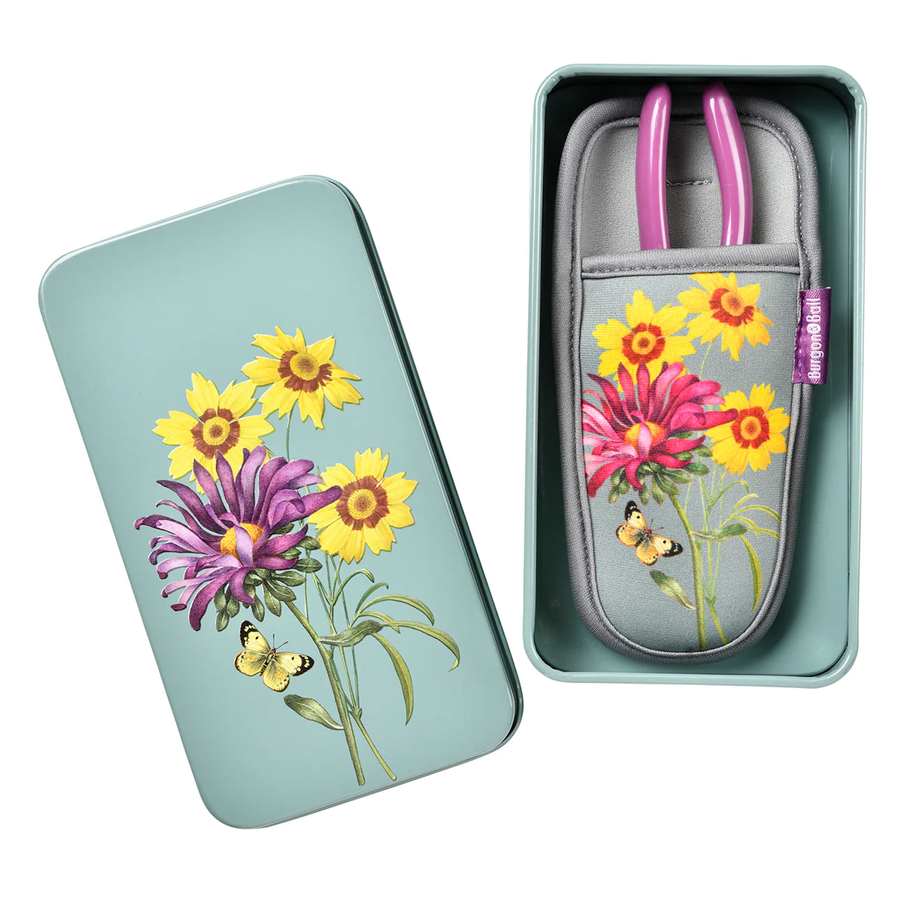 Burgon & Ball RHS 'Asteraceae' Garden Pruner & Holster Gift Tin