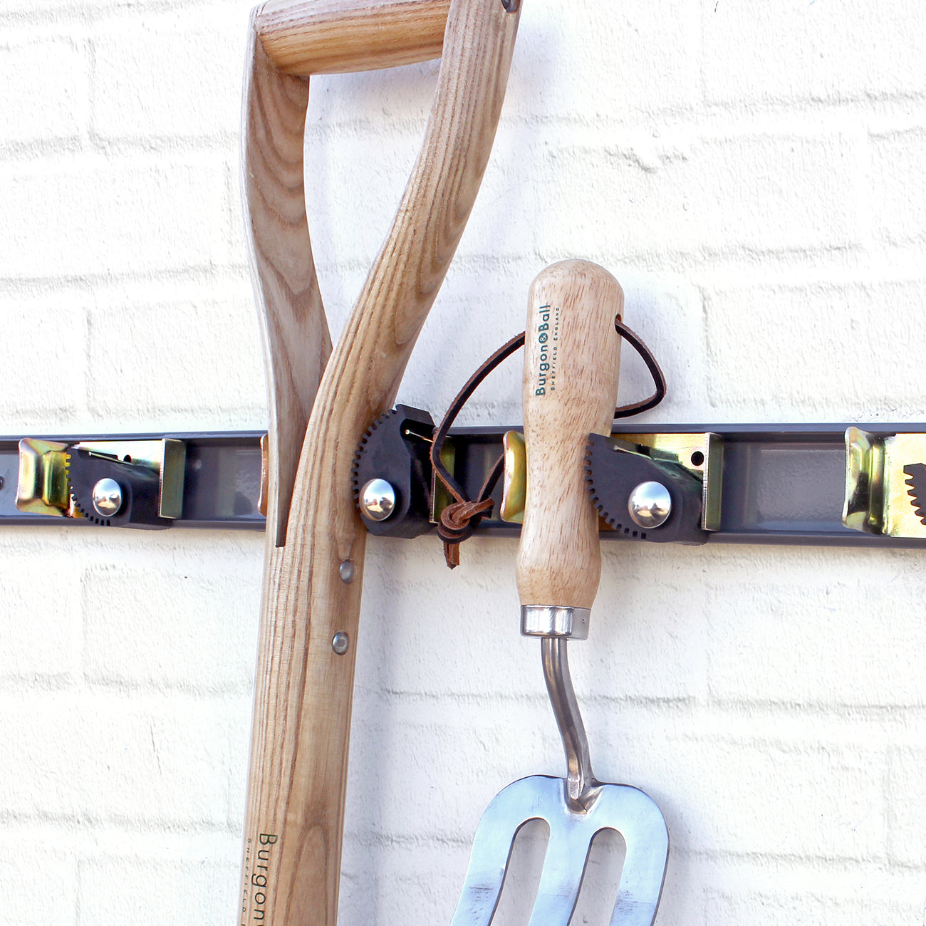 Burgon & Ball Tool Rack Clips on Tool Rack