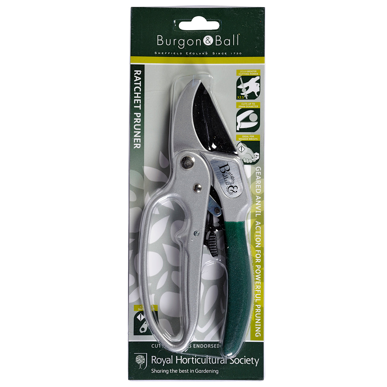 Burgon & Ball RHS Ratchet Pruner Packaging