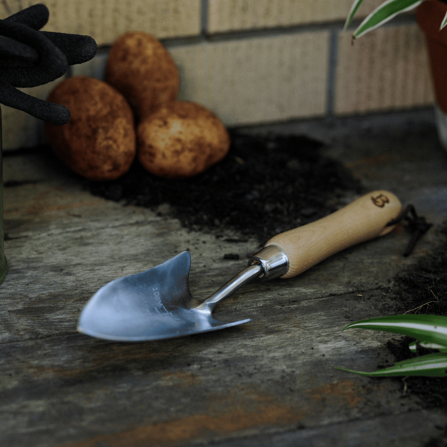 Transplanting Trowel with Backyard Botanist 'B' Engraving