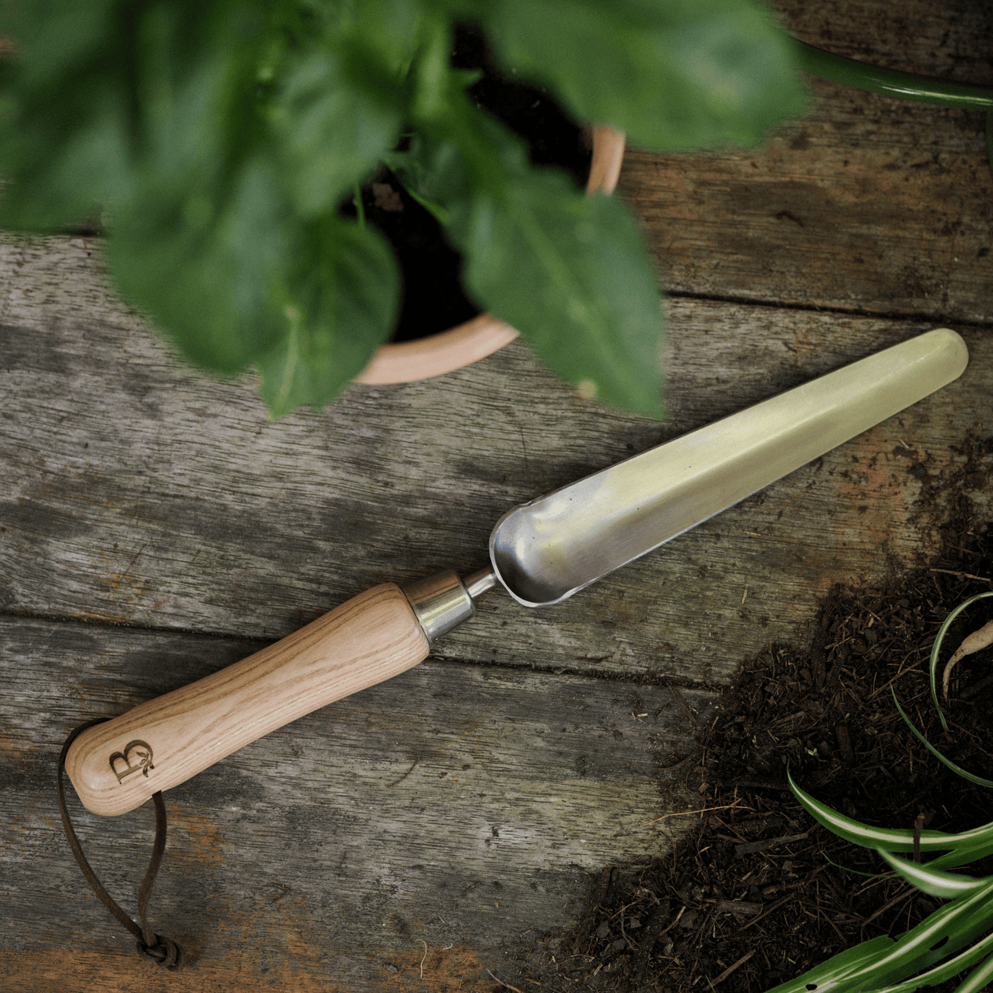 Garden Widger Tool on Potting Bench