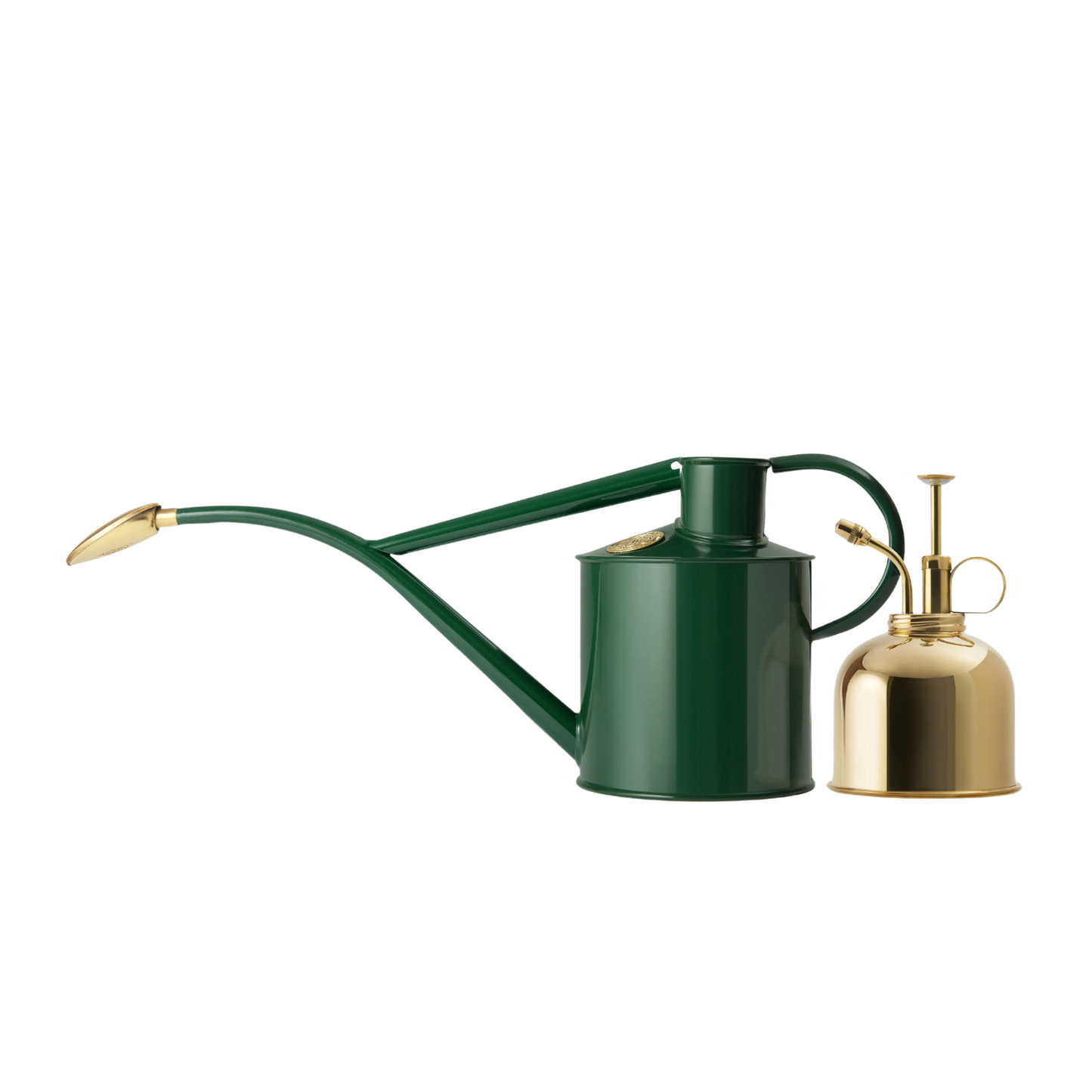 Haws Classic Watering Set Green & Brass