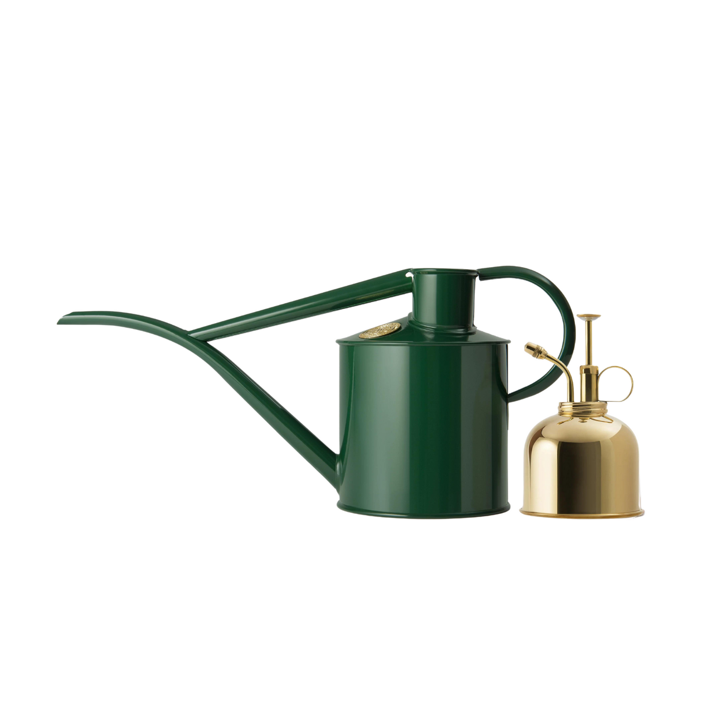 Haws Green & Brass Fazeley Flow Watering Set