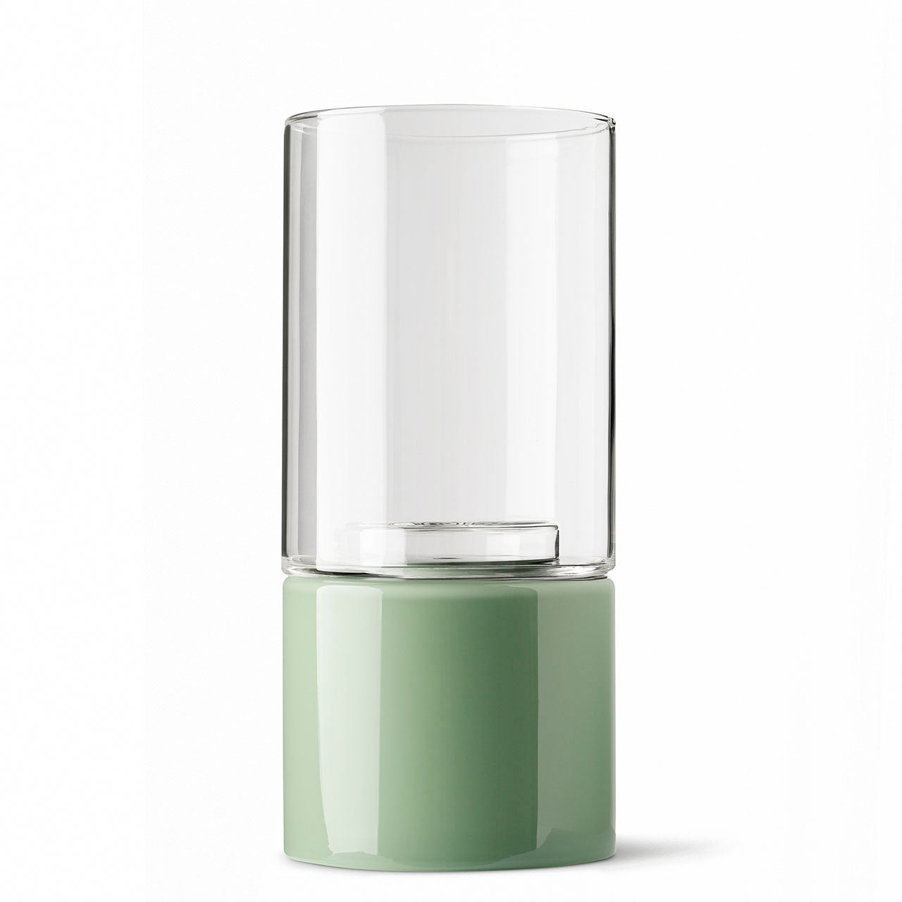 Studio Milligram Glass Flip Planter Tall, Clear/Sage