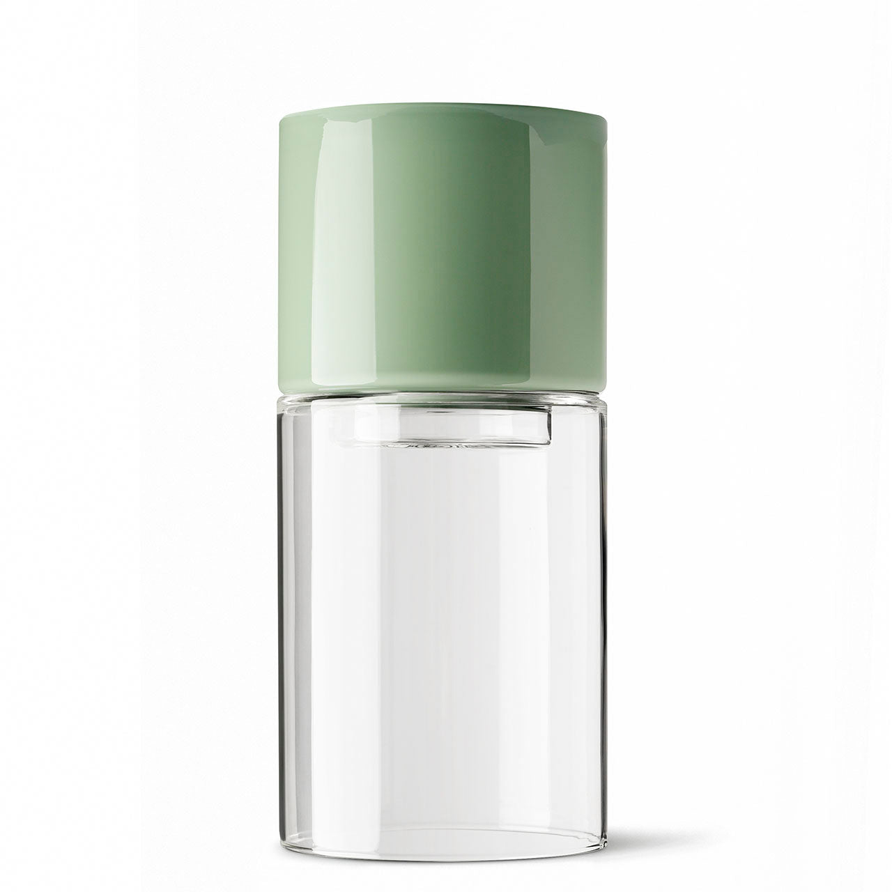 Studio Milligram Glass Flip Planter Tall, Clear/Sage - Flipped