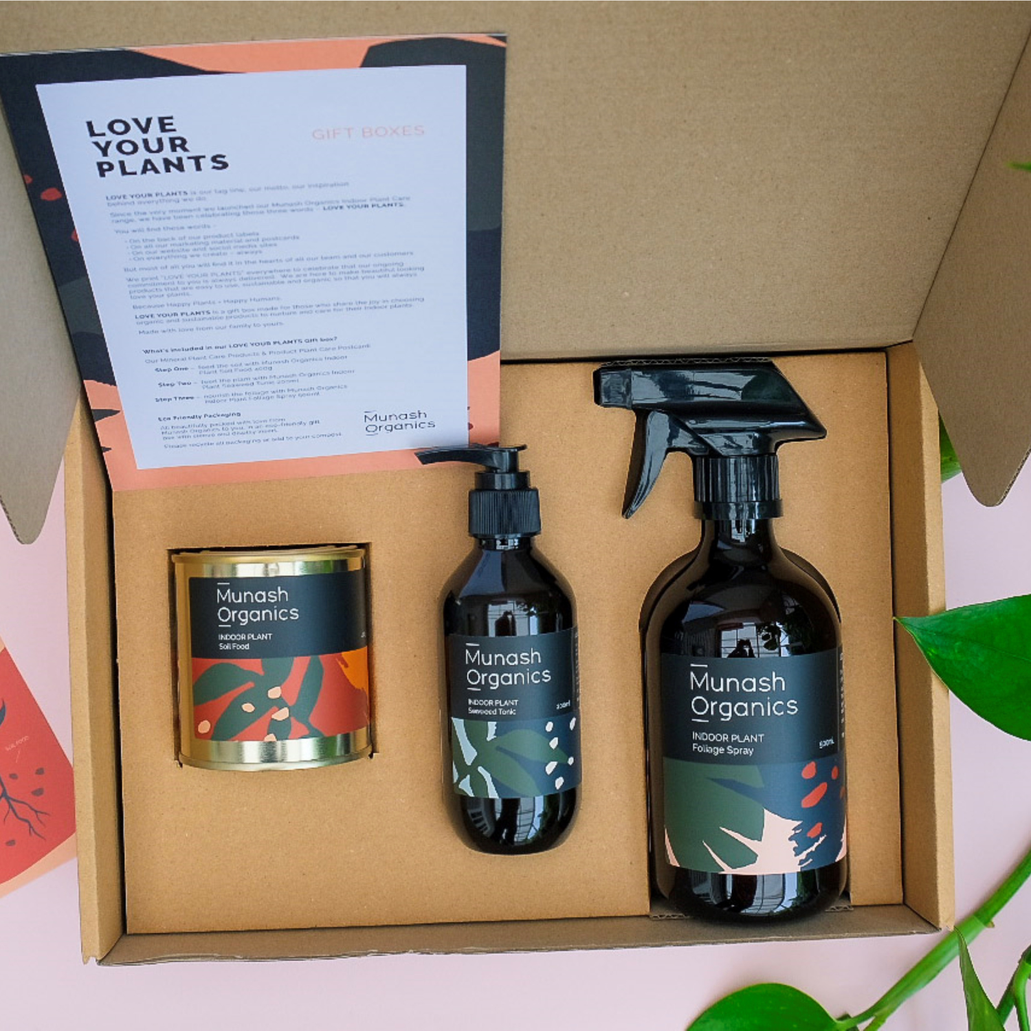 Munash Organics Love Your Plants Gift Box Inside