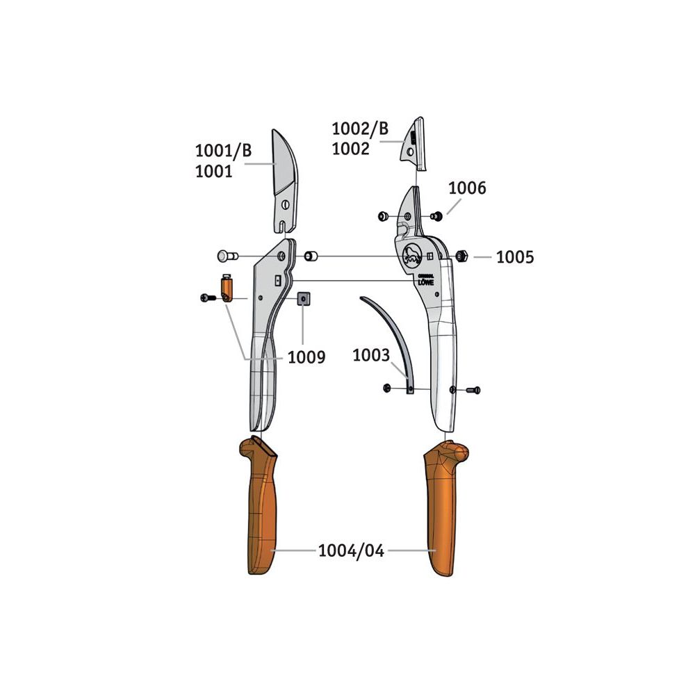Original Löwe No1 (1.104) Heavy Duty Anvil Pruner Parts
