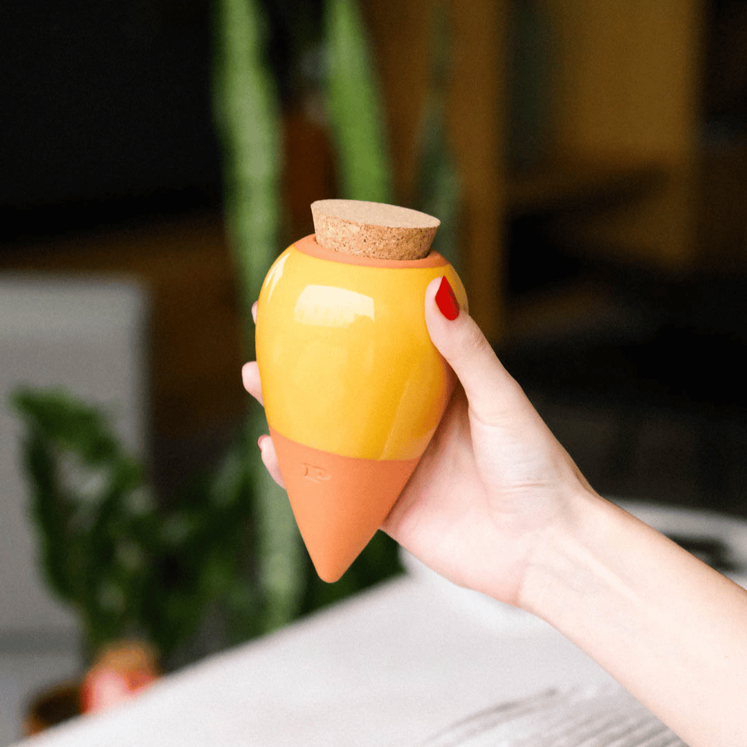 Pepin Olla Watering Spike Mustard Yellow