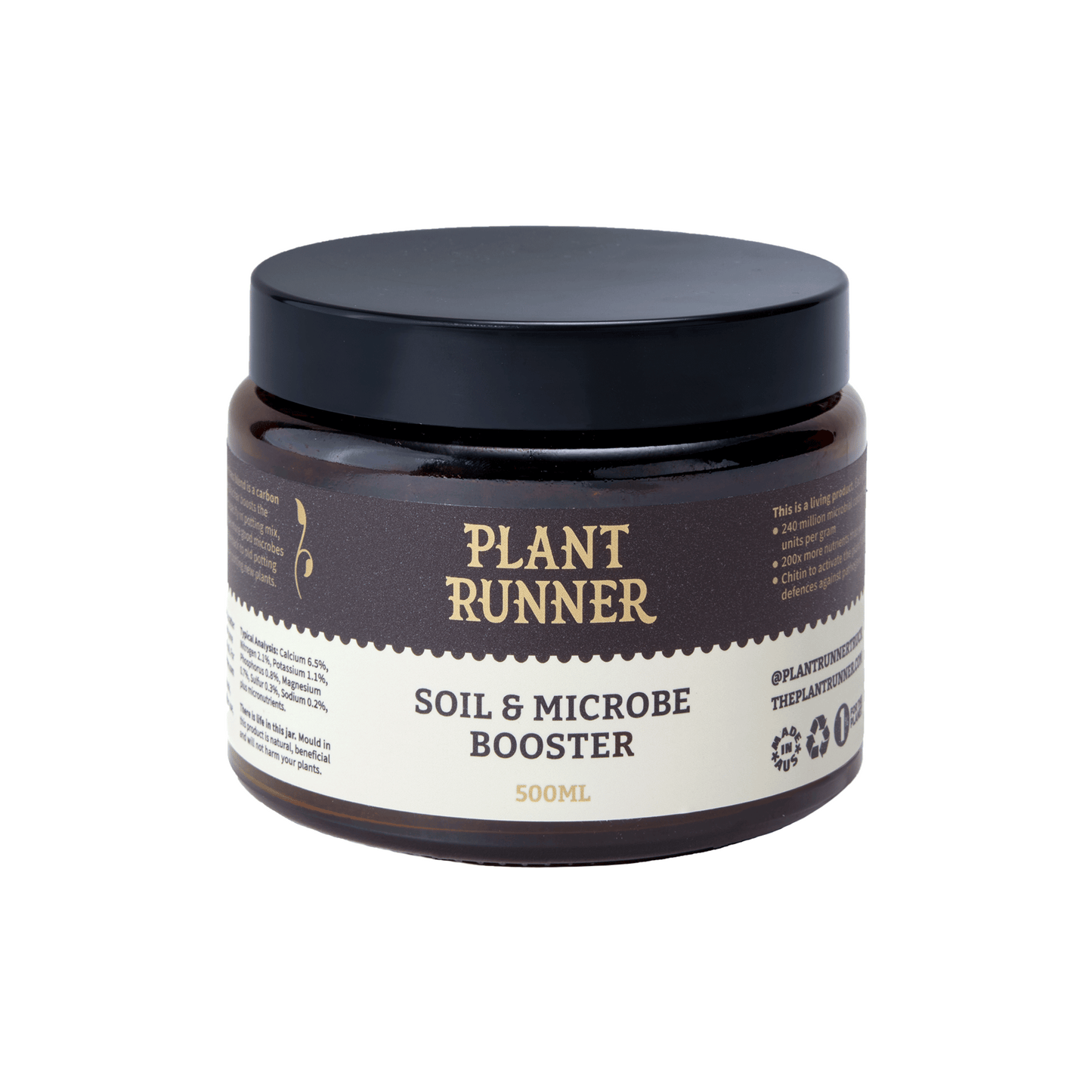 Plant Runner Soil & Microbe Booster, 500ml Jar