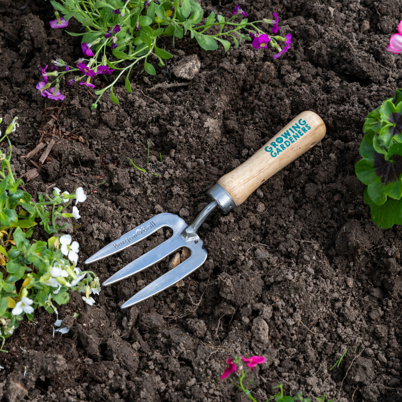 Kids Hand Fork in Soil