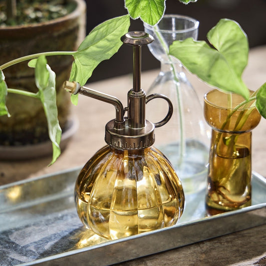 Ryset Vintage-Style Glass Plant Mister, Amber