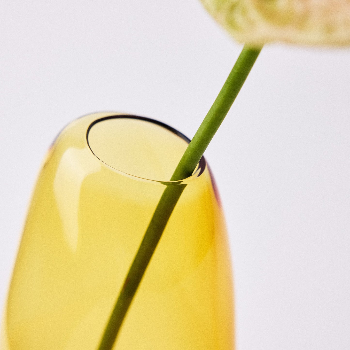 Studio Milligram Large Yellow Casper Vase Opening