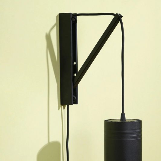 Black Pinocchio Wall Mount with Black Aspect Grow Light