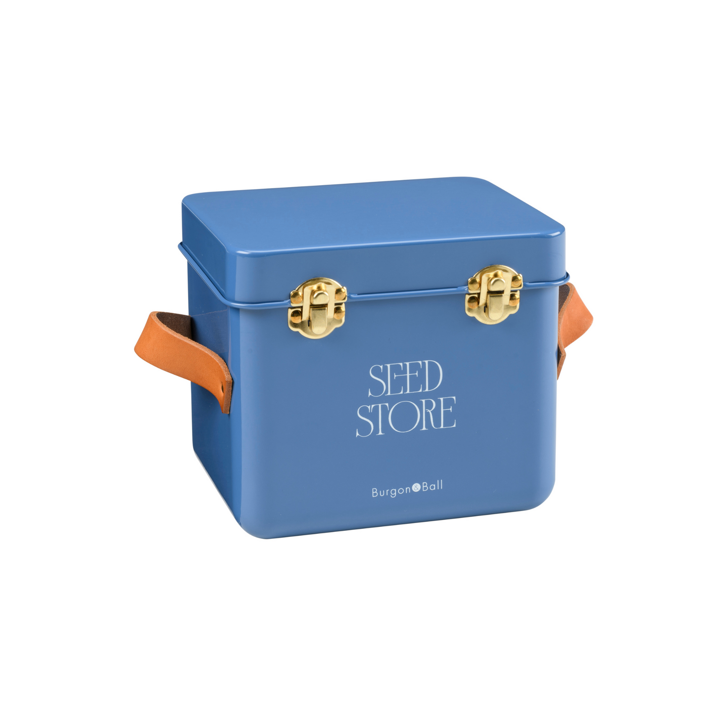 Burgon & Ball Mini Seed Packet Storage Tin in Cotswold Blue