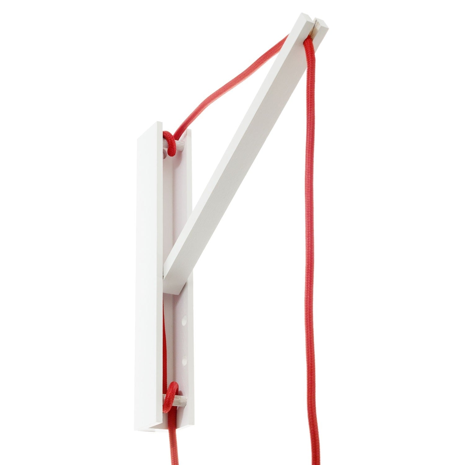 White Pinocchio Bulb Wall Mount Angle