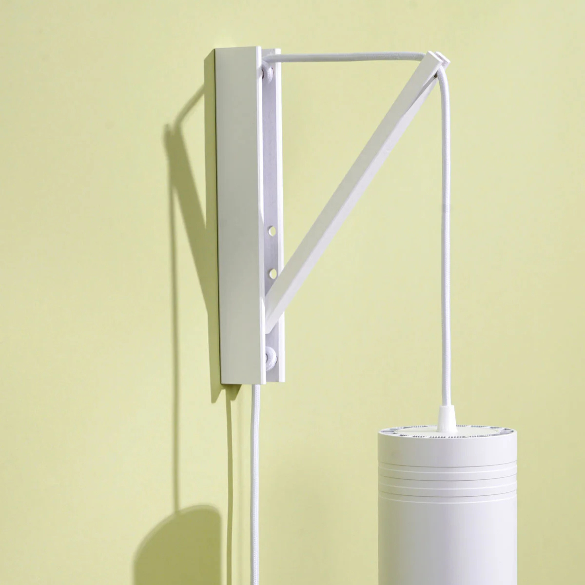 White Pinocchio Wall Mount with White Aspect Grow Light