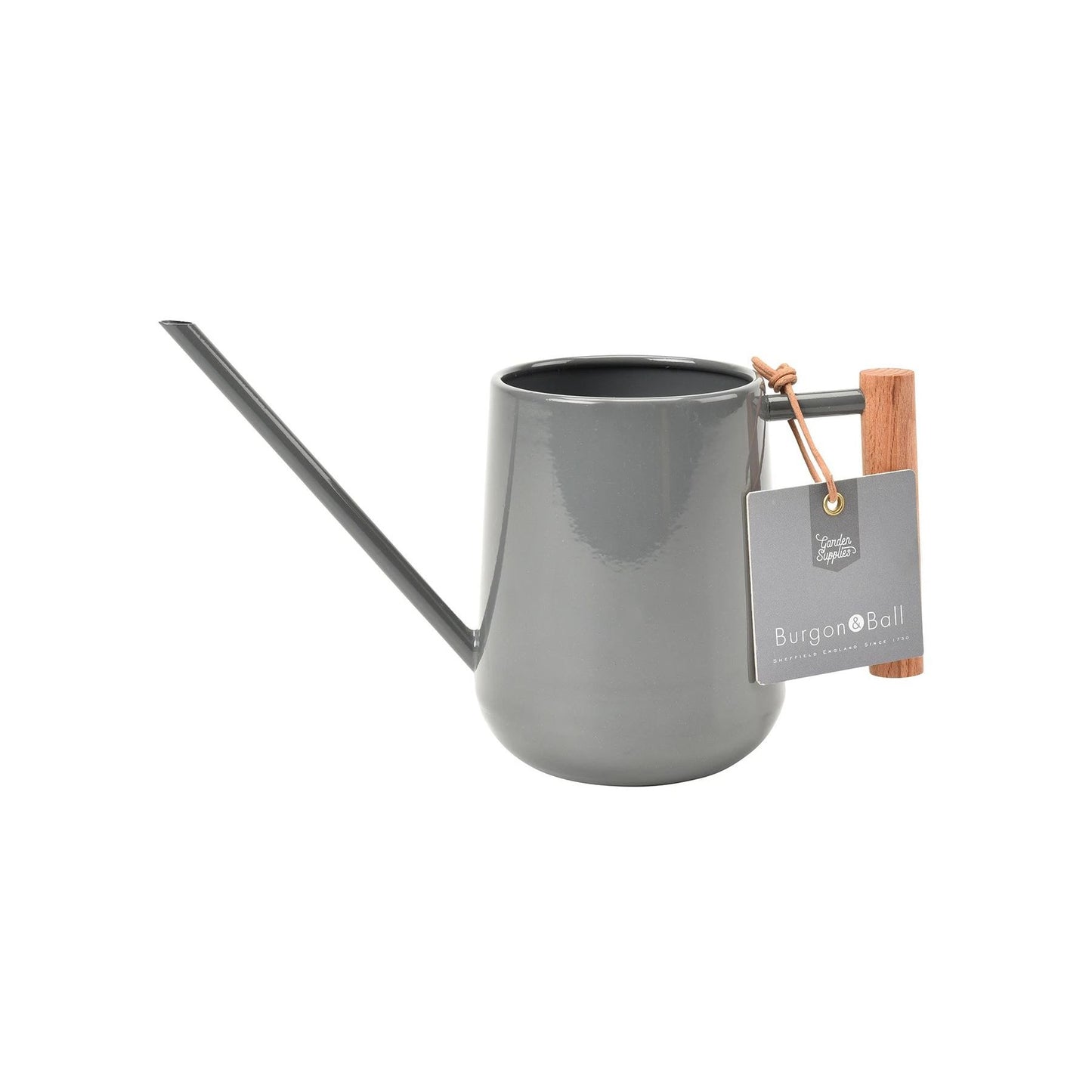 Burgon & Ball 0.7L Metal Indoor Watering Can, Charcoal