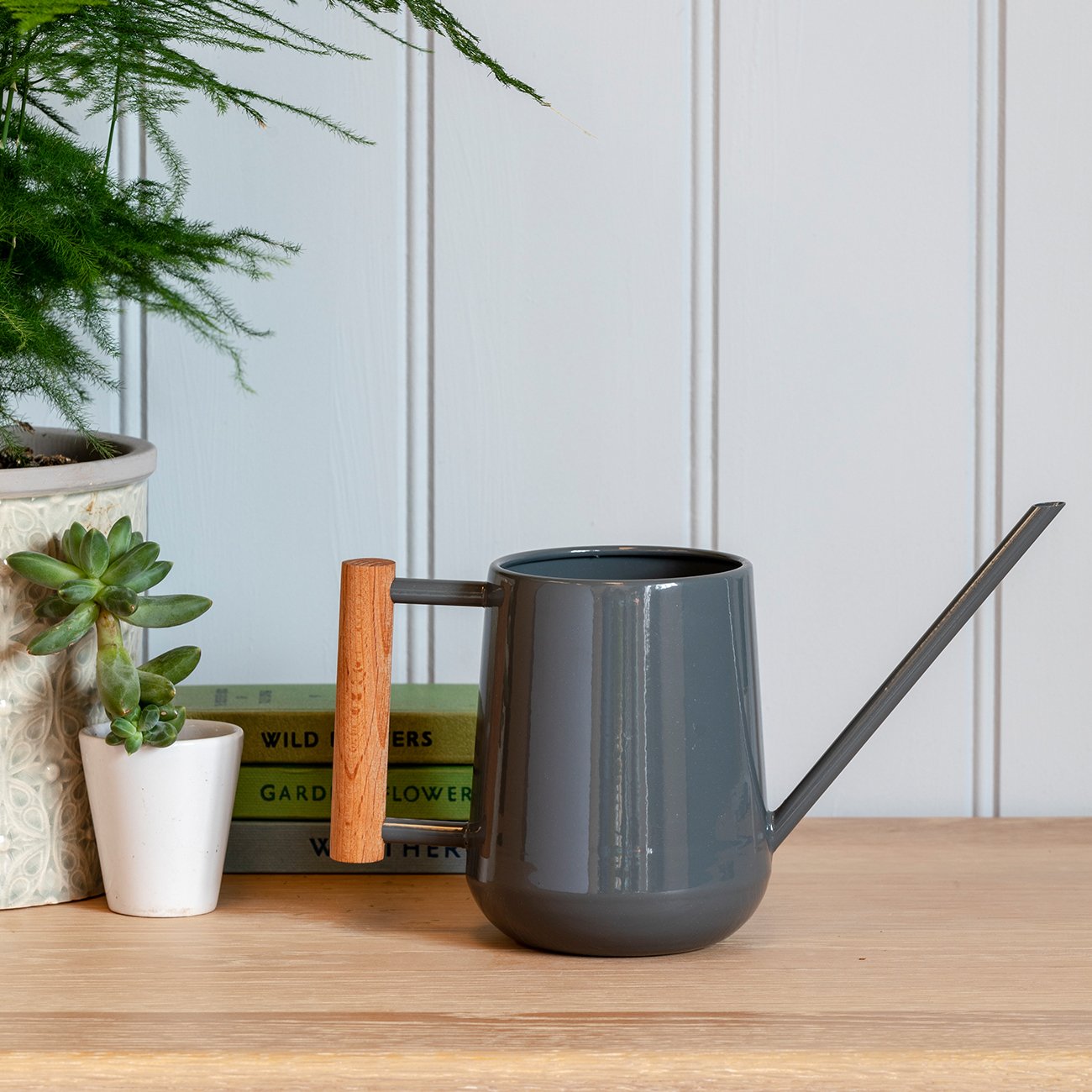 Small Indoor Watering Can, Charcoal