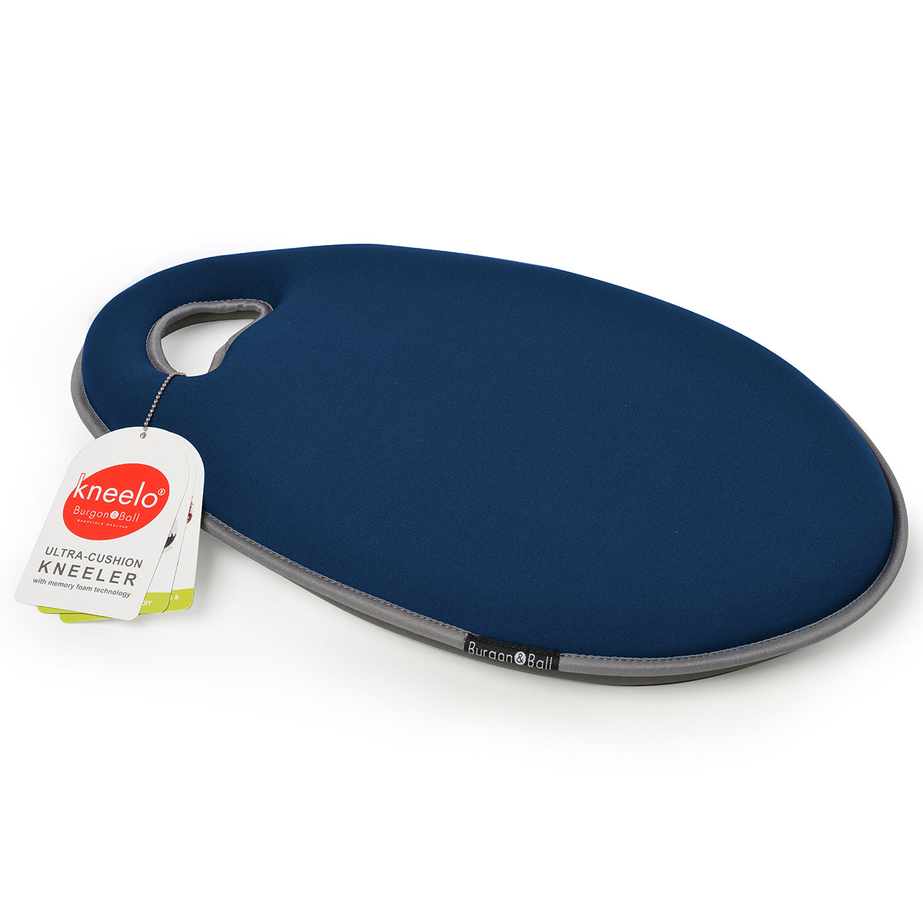 Burgon & Ball Navy Kneelo Garden Kneeler with Product Tag