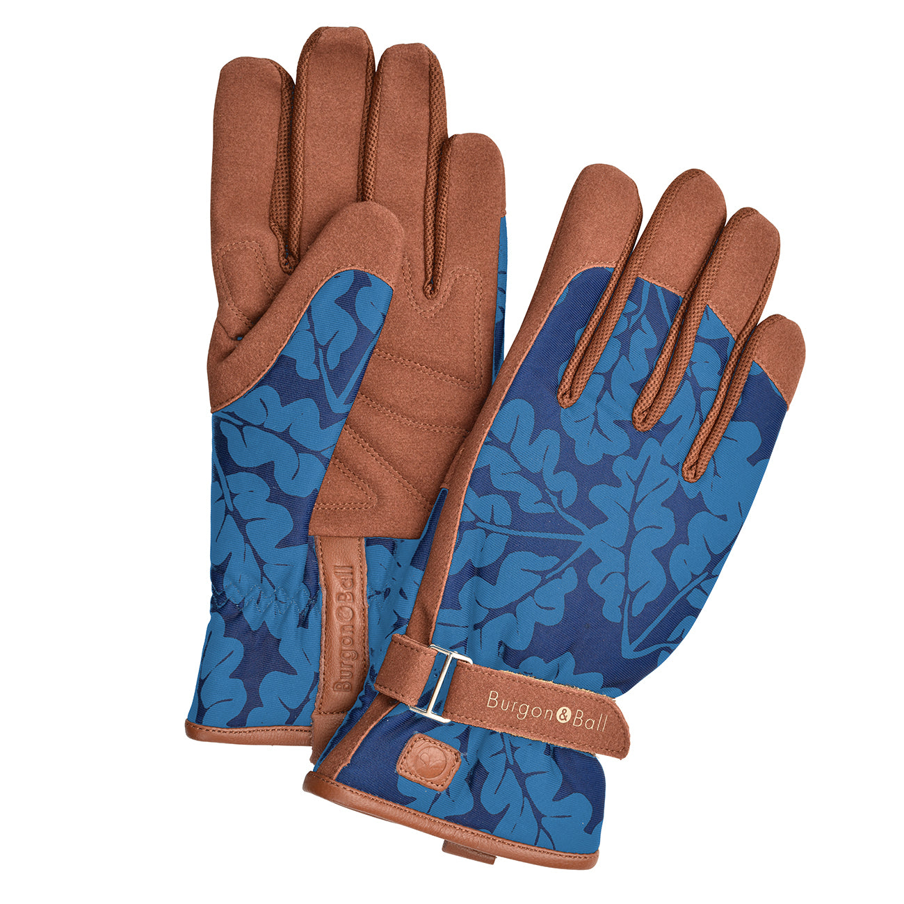 Burgon & Ball Oak Leaf Navy Blue Women's Gardening Gloves