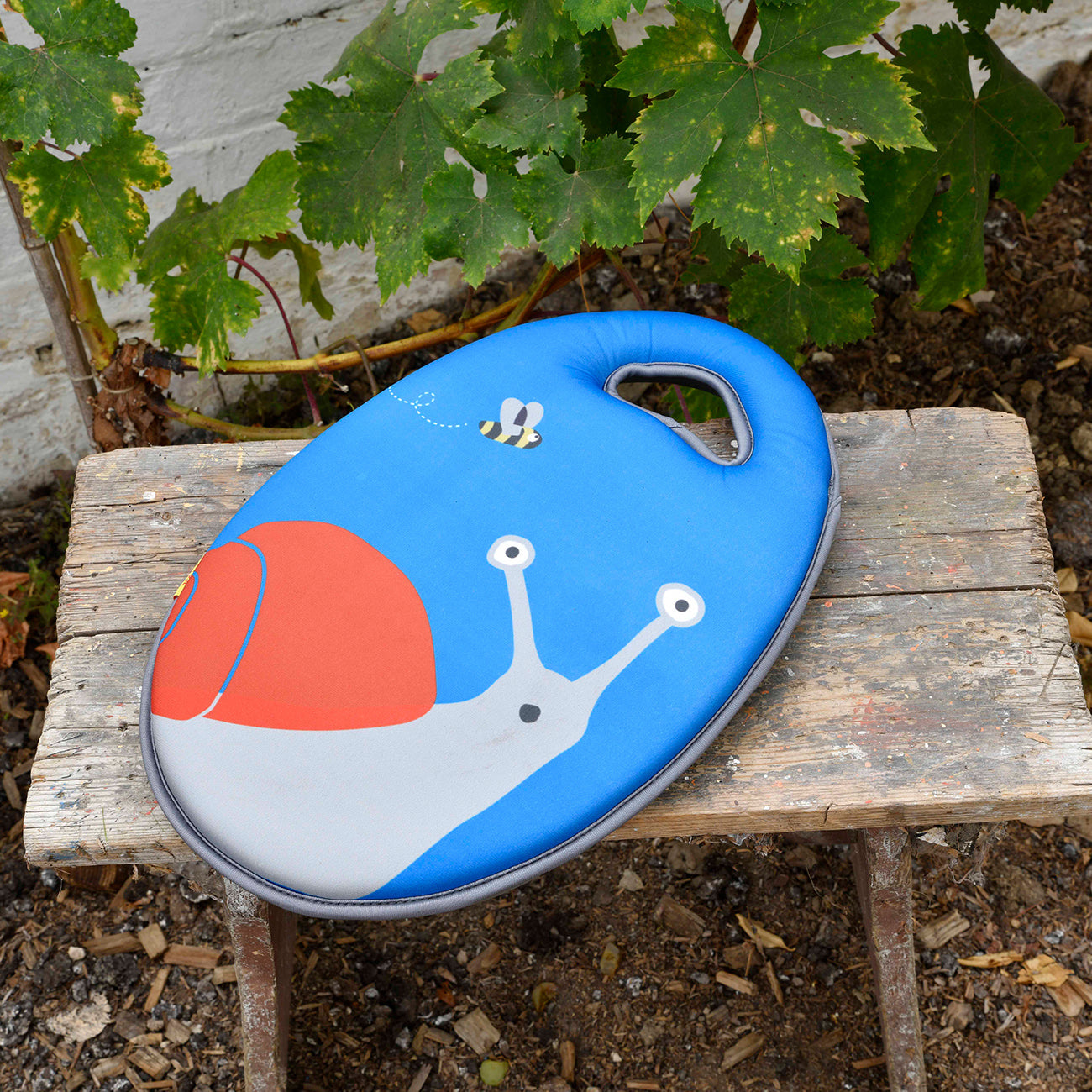 Burgon & Ball National Trust Children's Snail Kneelo® Garden Kneeler on Bench.