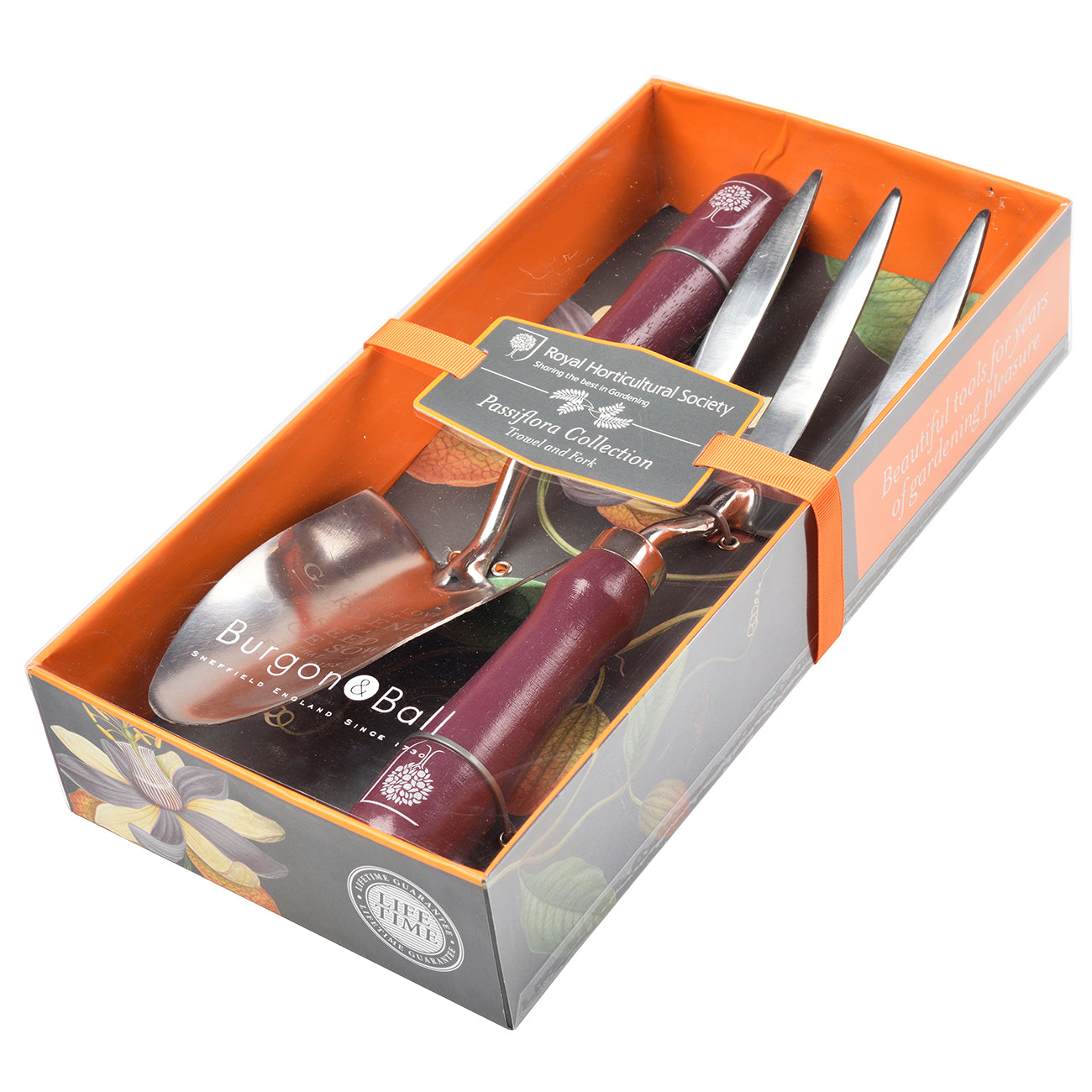 Burgon & Ball RHS Passiflora Trowel & Fork Set