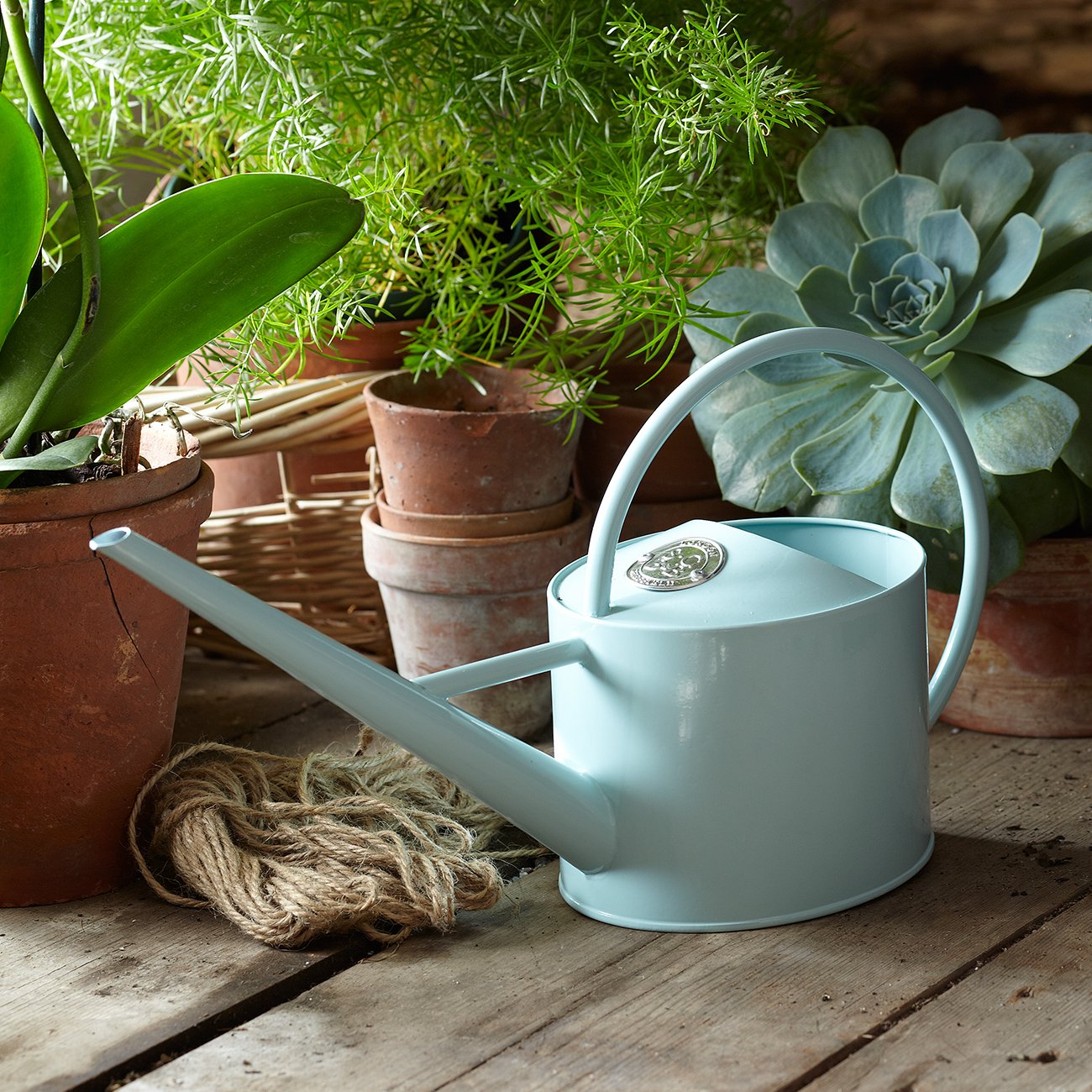 Sophie Conran 1.7L Metal Indoor Watering Can, Duck Egg Blue