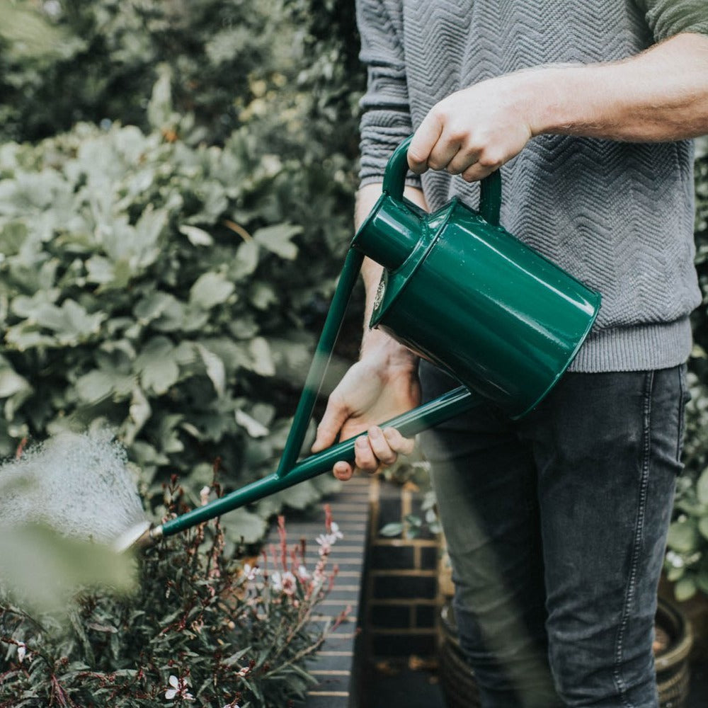 The ultimate professional's choice, this long reach metal watering can is galvanised and powder-coated for protection from corrosion.