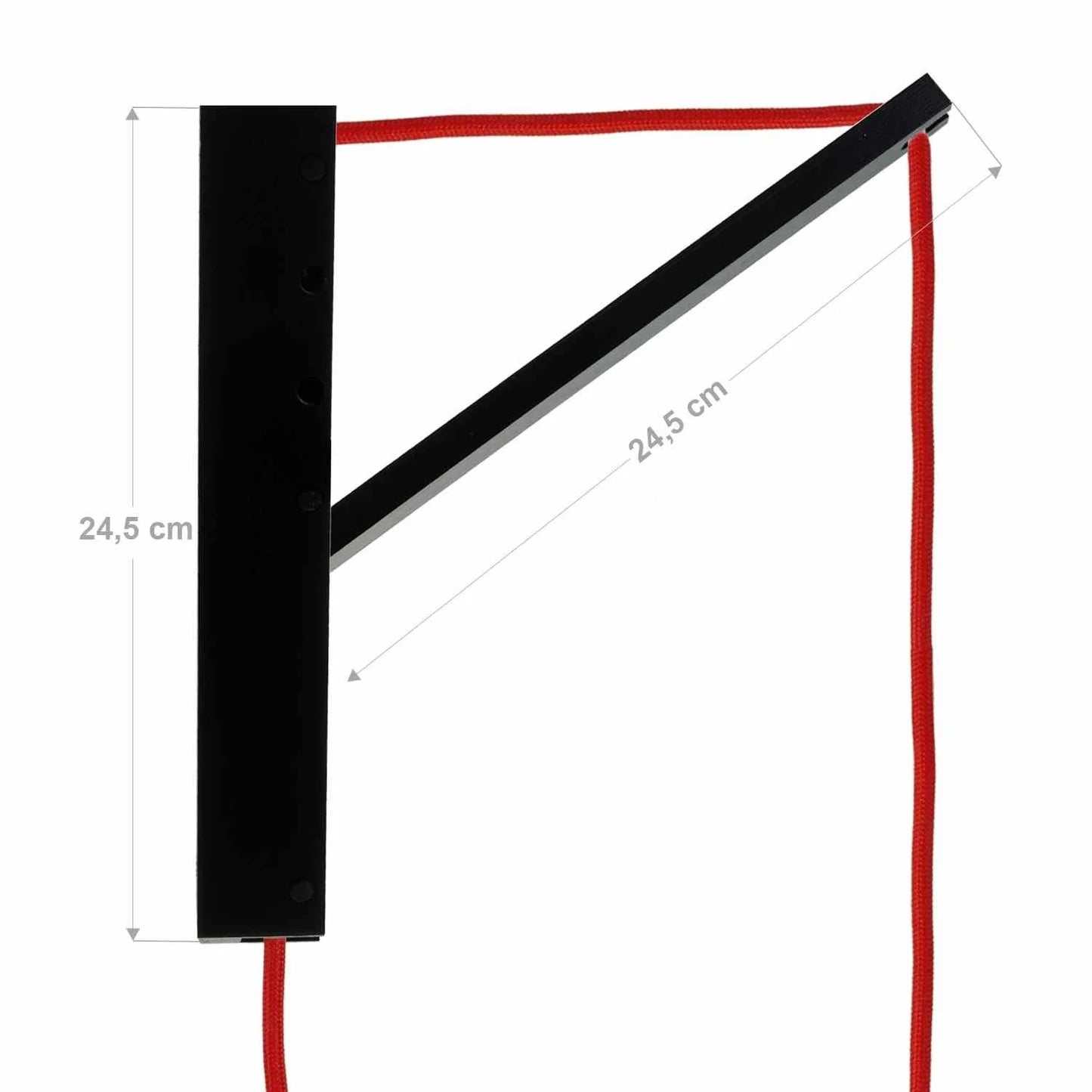 Black Pinocchio Wall Mount Measurements