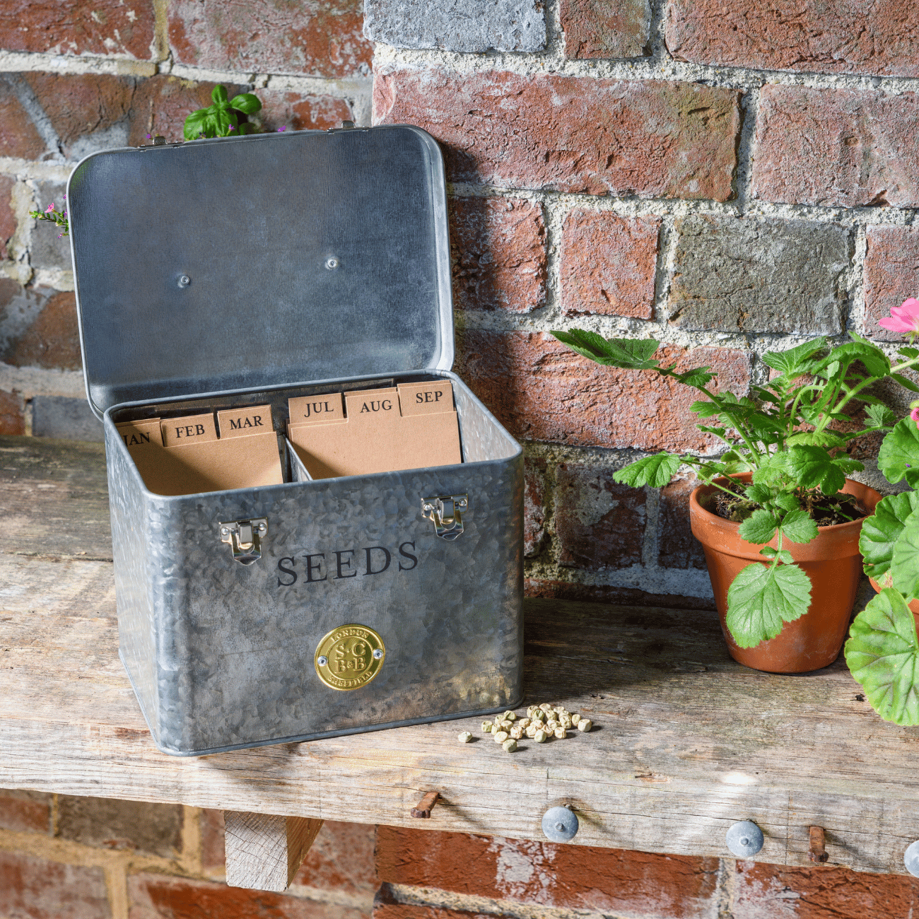 Sophie Conran Galvanised Seed Organiser Open Lifestyle
