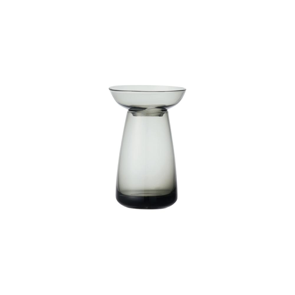 Kinto Japan Aqua Culture Glass Propagation Vase, Small, Grey