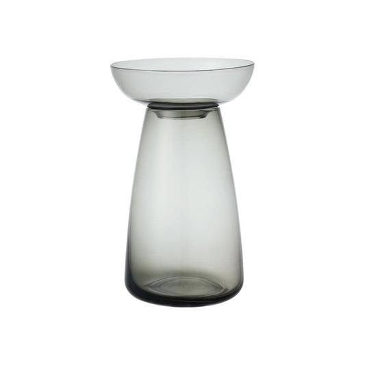 Kinto Japan Aqua Culture Glass Propagation Vase, Large, Grey