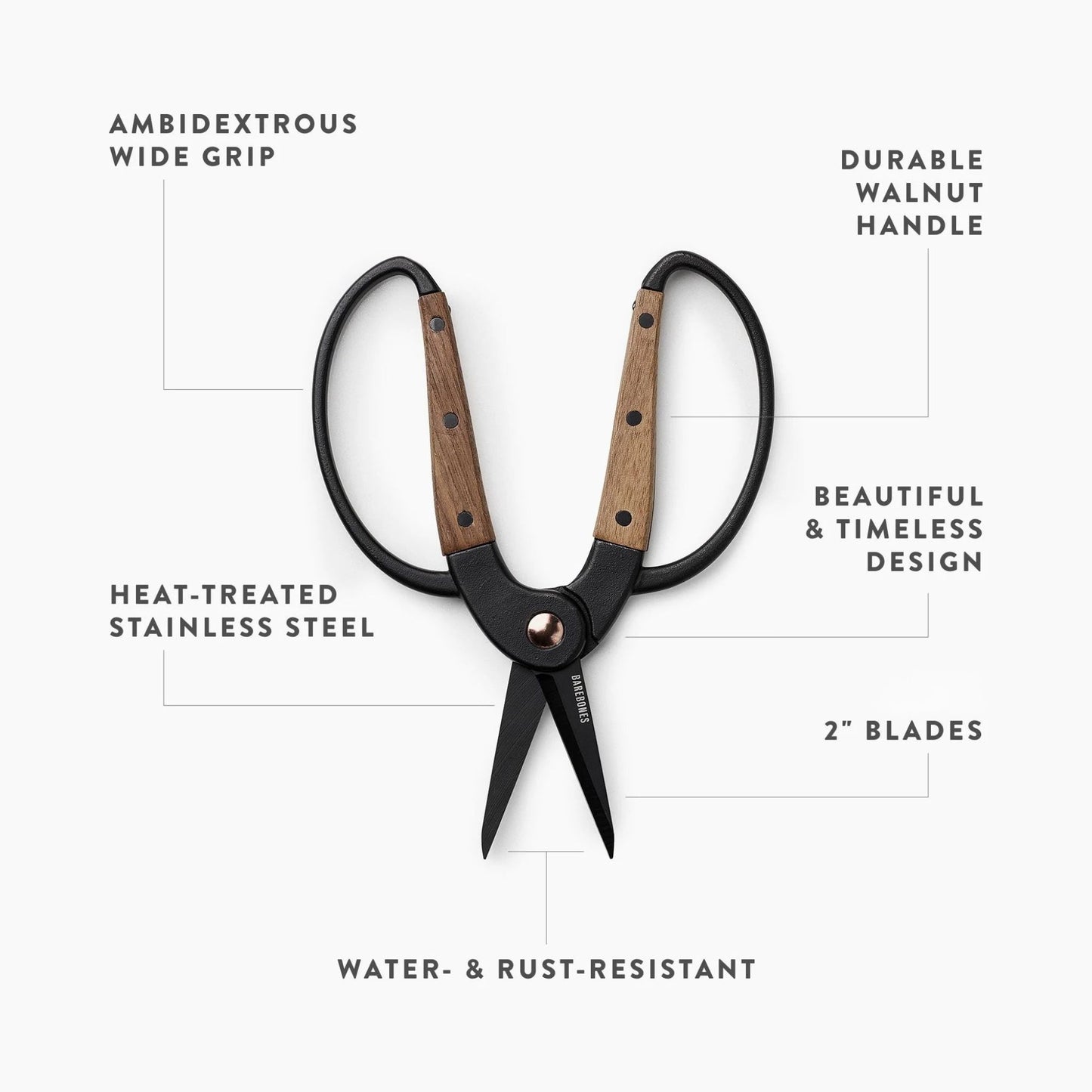 Barebones Garden Scissors Features