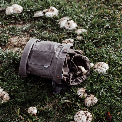 Barebones Grey Foraging Bag Mushrooms