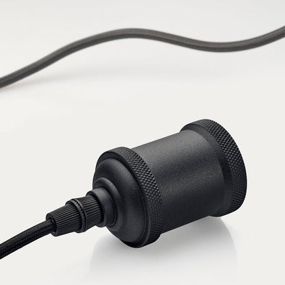 Black Plug in Pendant for Bare Bulb