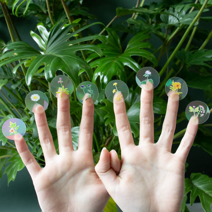 Botanopia Rainbow Maker Stickers Stay Wild on Fingers