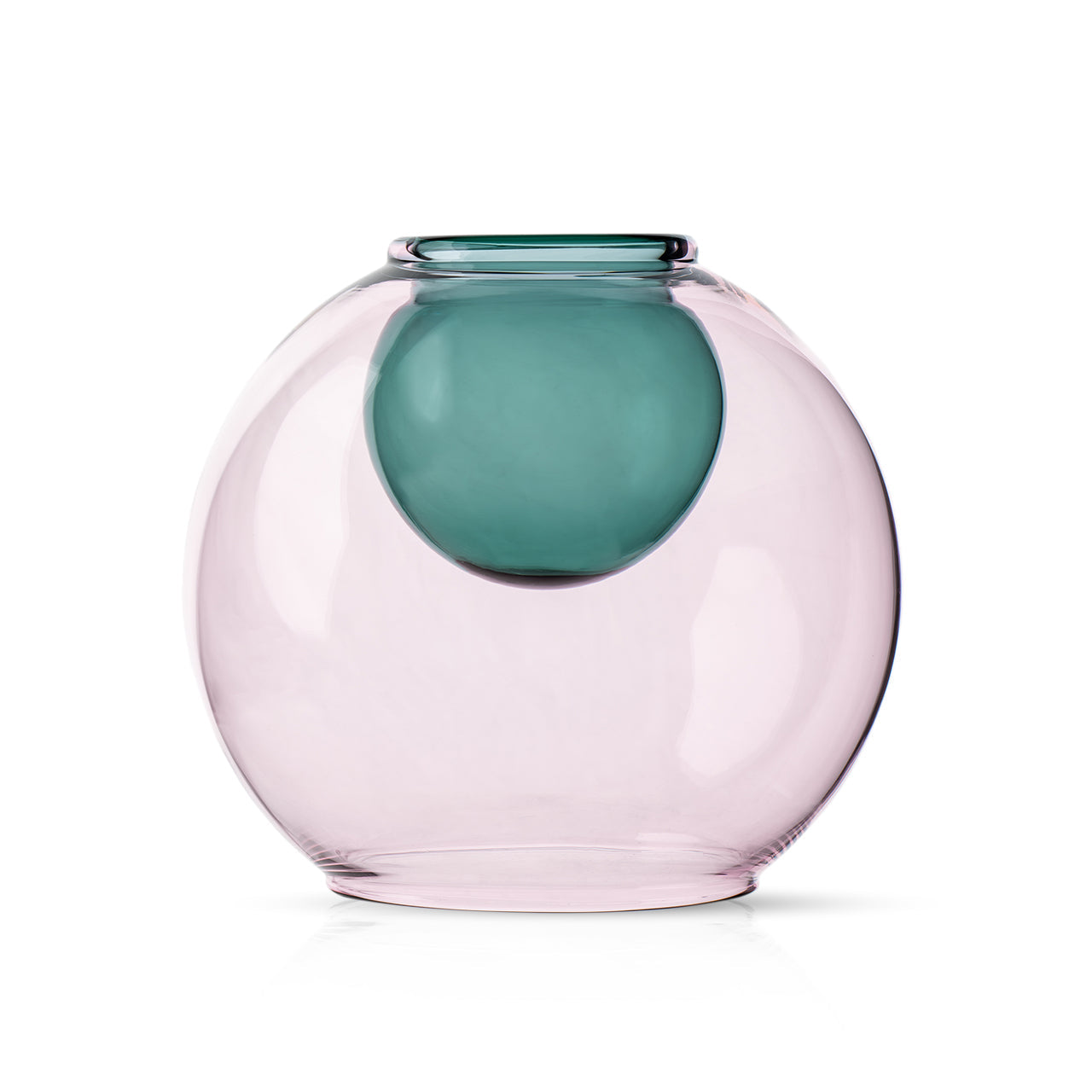 Bubble Aqua Vase, Pink & Teal Flipped