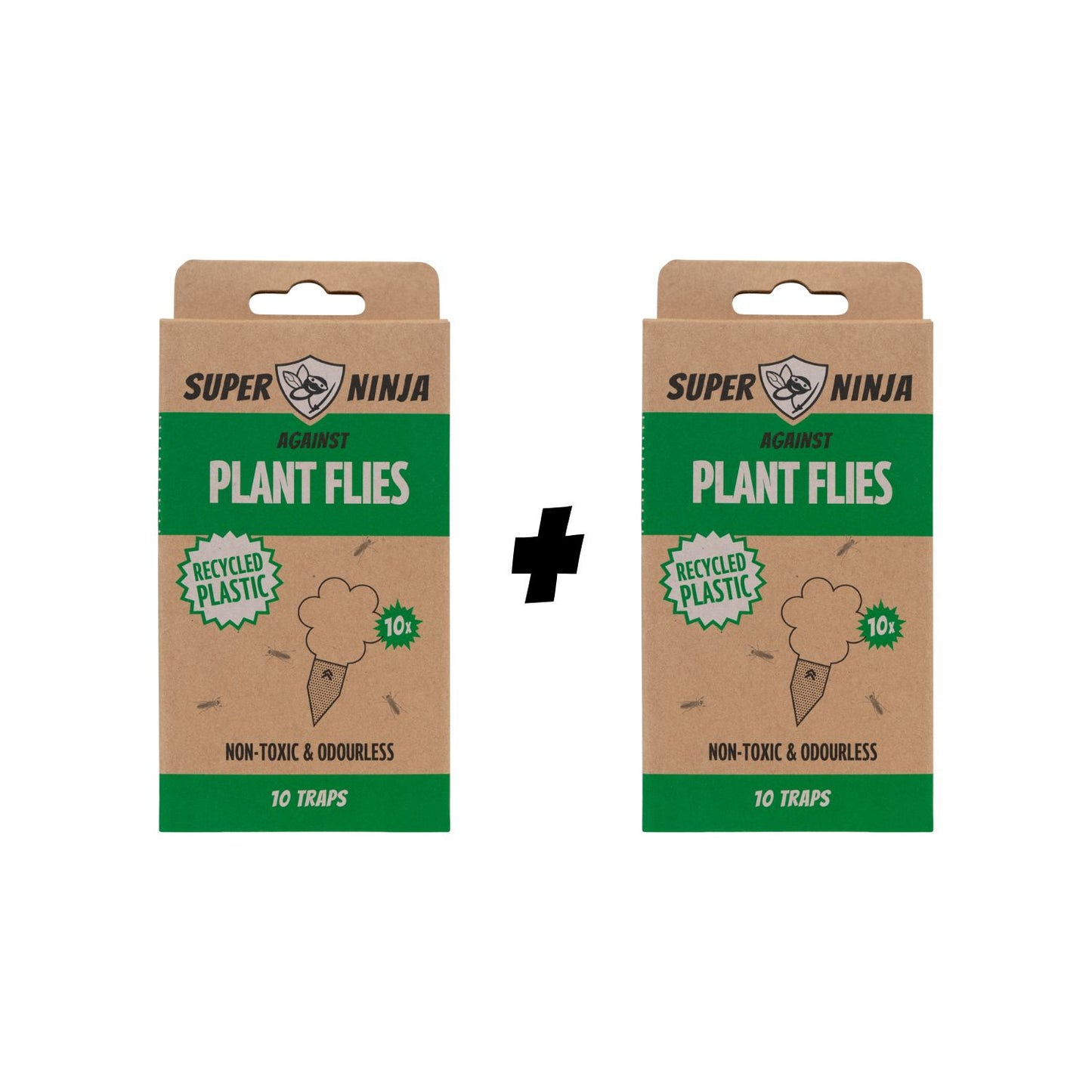 Plant Fly Ninja Fungus Gnat Traps, 2 Packs