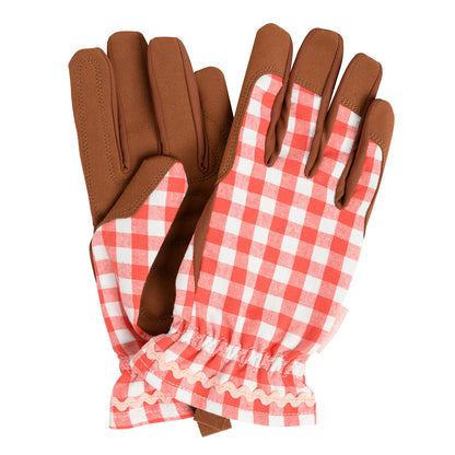 Burgon & Ball 'Collector' Women's Gardening Gloves, Red Check
