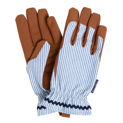 Burgon & Ball 'Collector' Women's Gardening Gloves, Blue Stripe