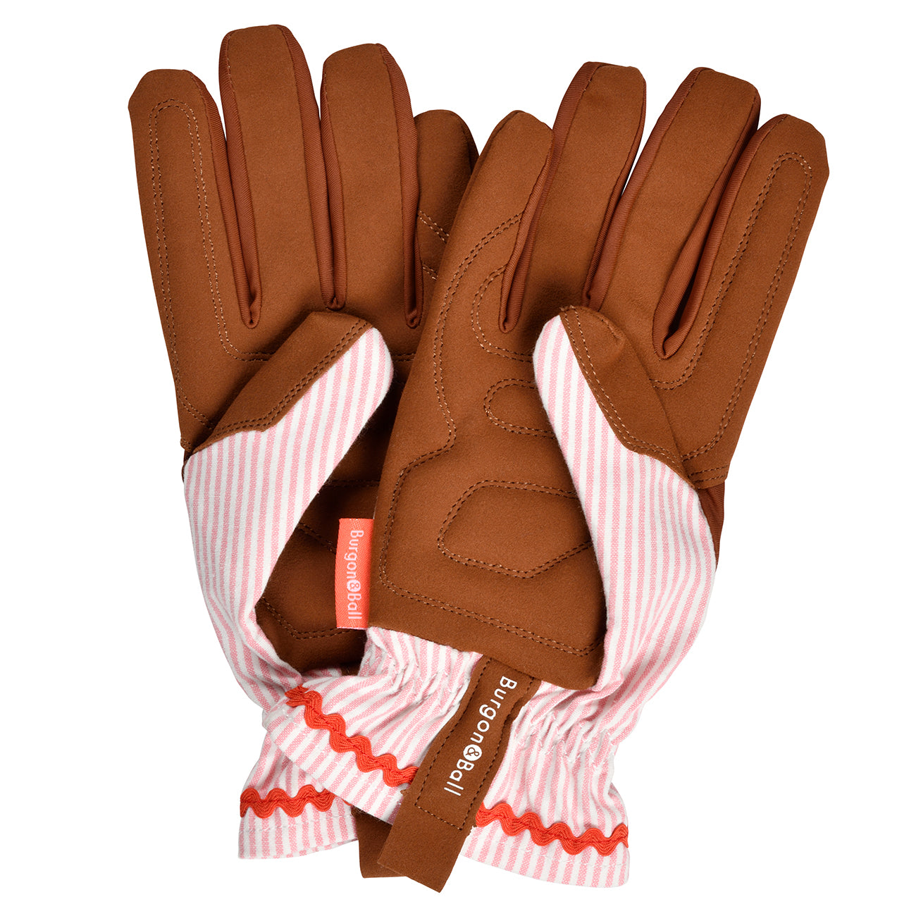 Palms of Burgon & Ball Blush Stripe 'Collector' Women's Gardening Gloves